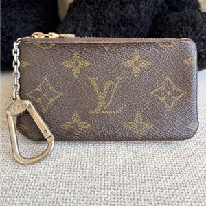 1991 Louis Vuitton Brown Monogram Key Pouch